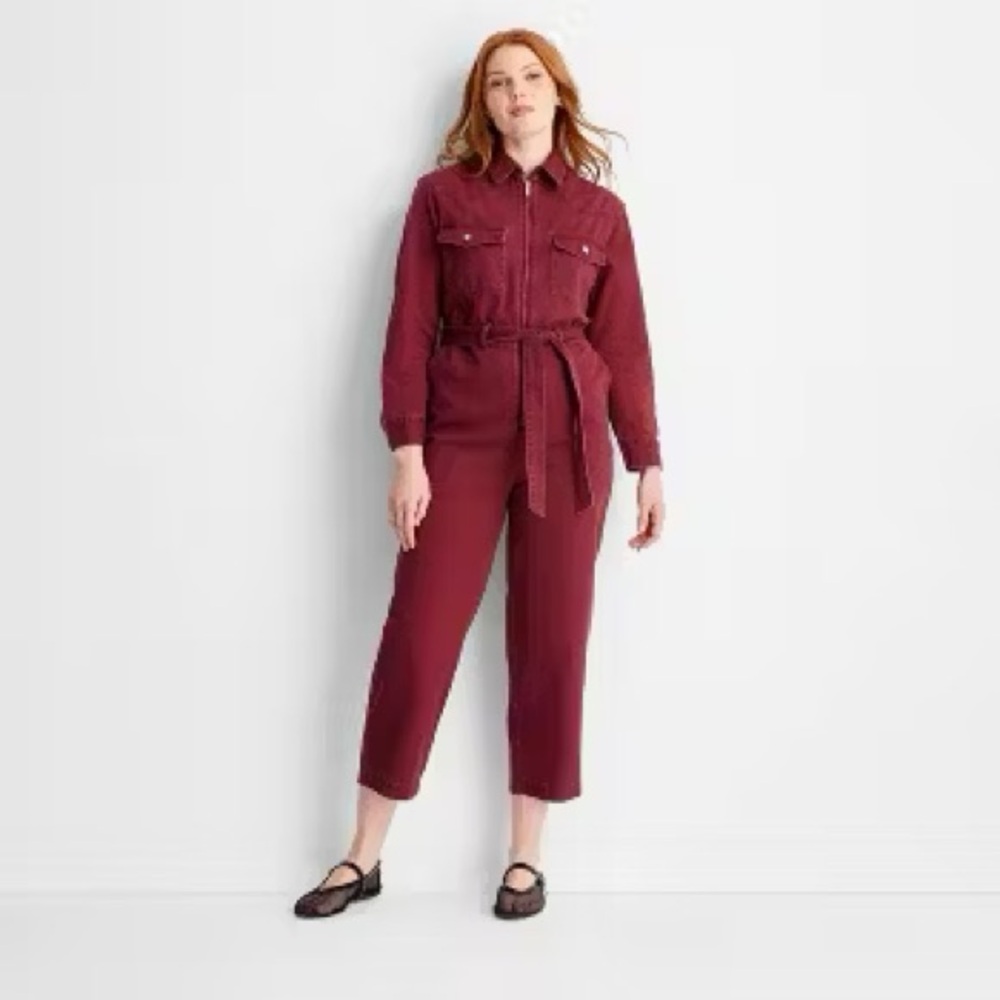 NWT Future Collective Ziper up jumpsuit - size M